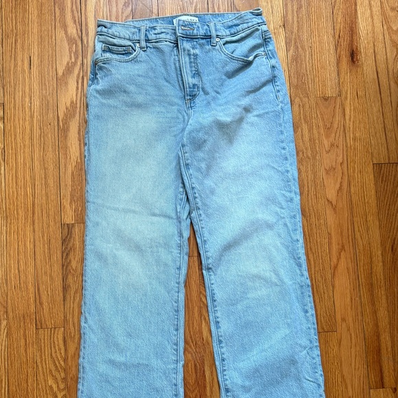 LOFT Mid Rise Relaxed Straight Light Blue Jeans - Picture 4 of 9